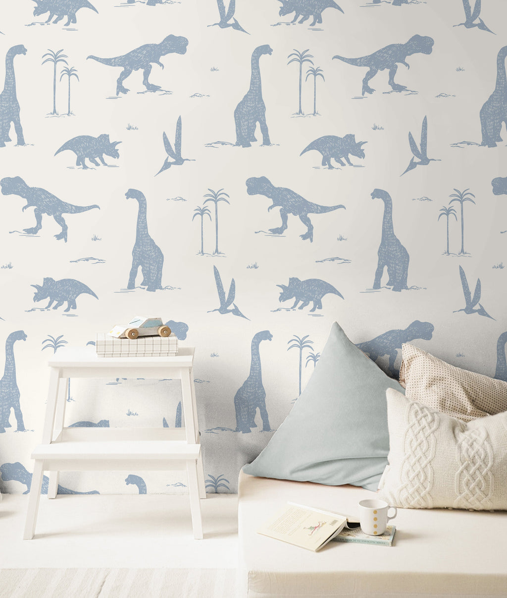 Arlo Whimsical Wallpaper in Sage-Green and Off-White