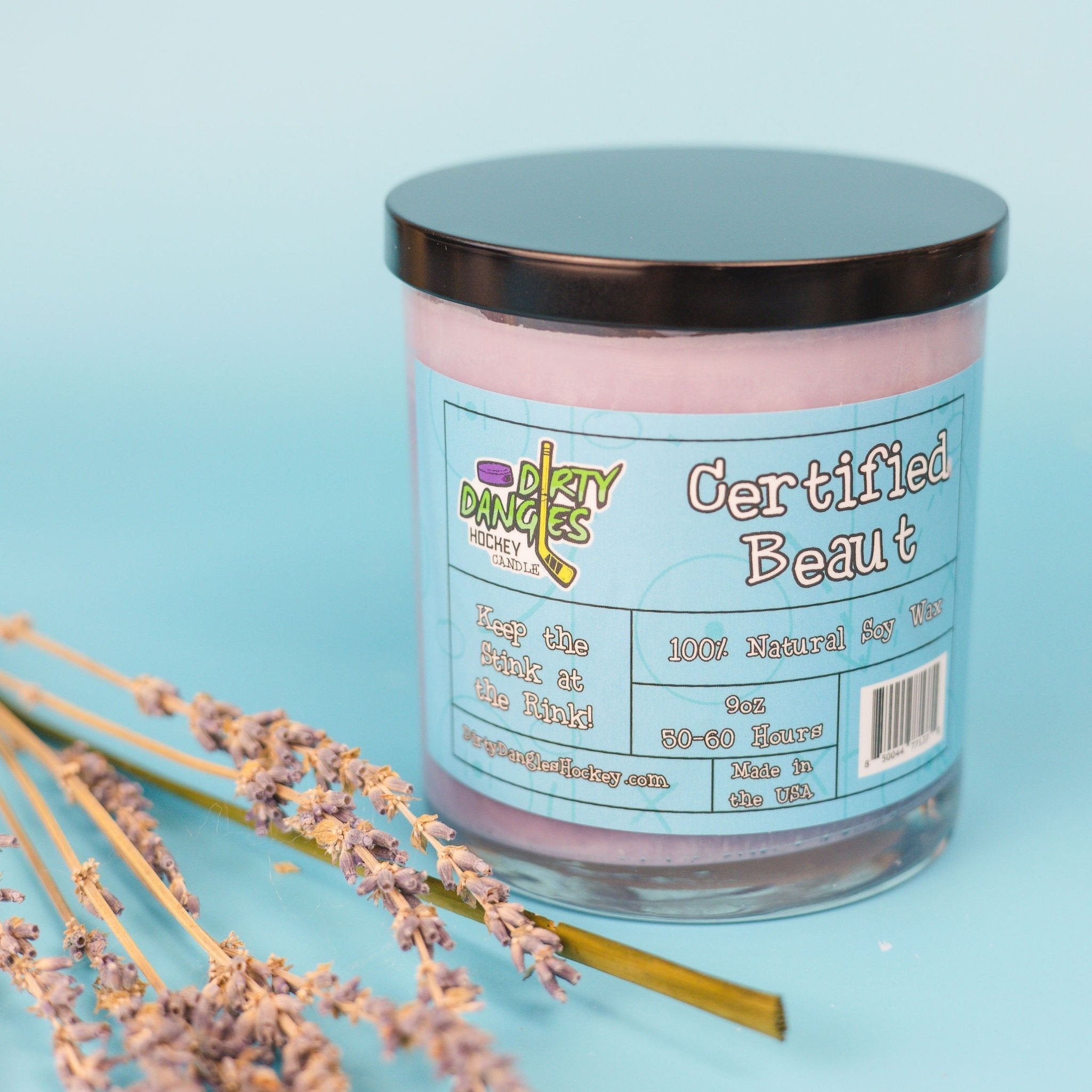 Dirty Dangles Hockey Candles - Certified Beaut (Lavender Lemongrass)