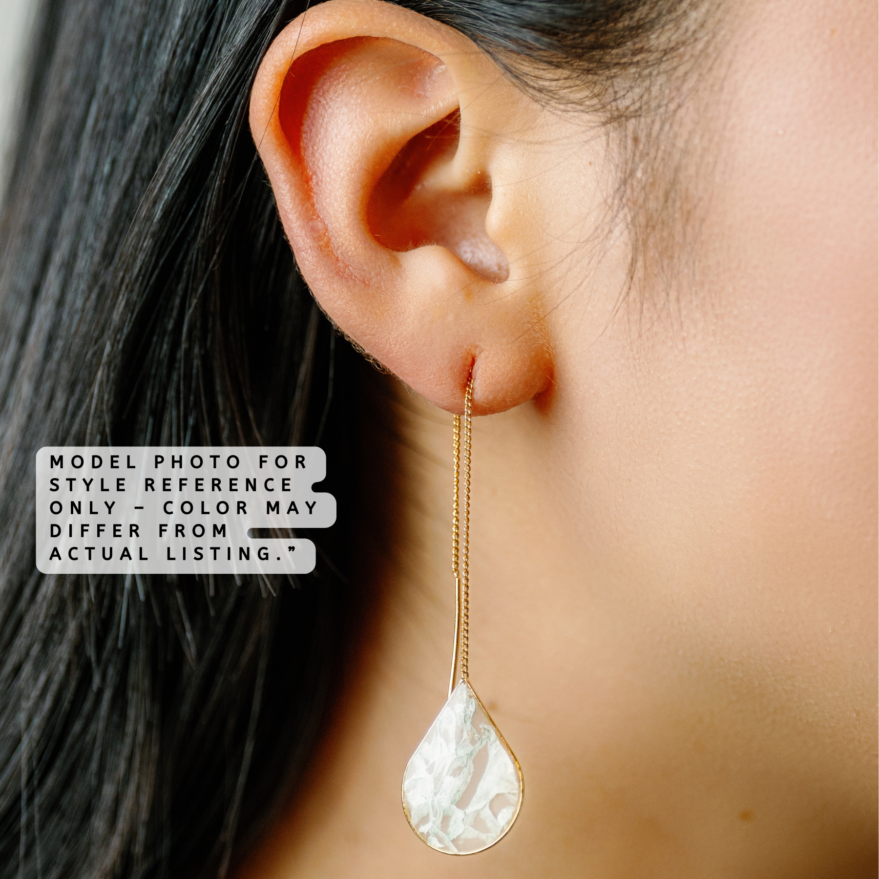 Ánh Dương Silver Ear Threaders – Adjustable Elegant Drops