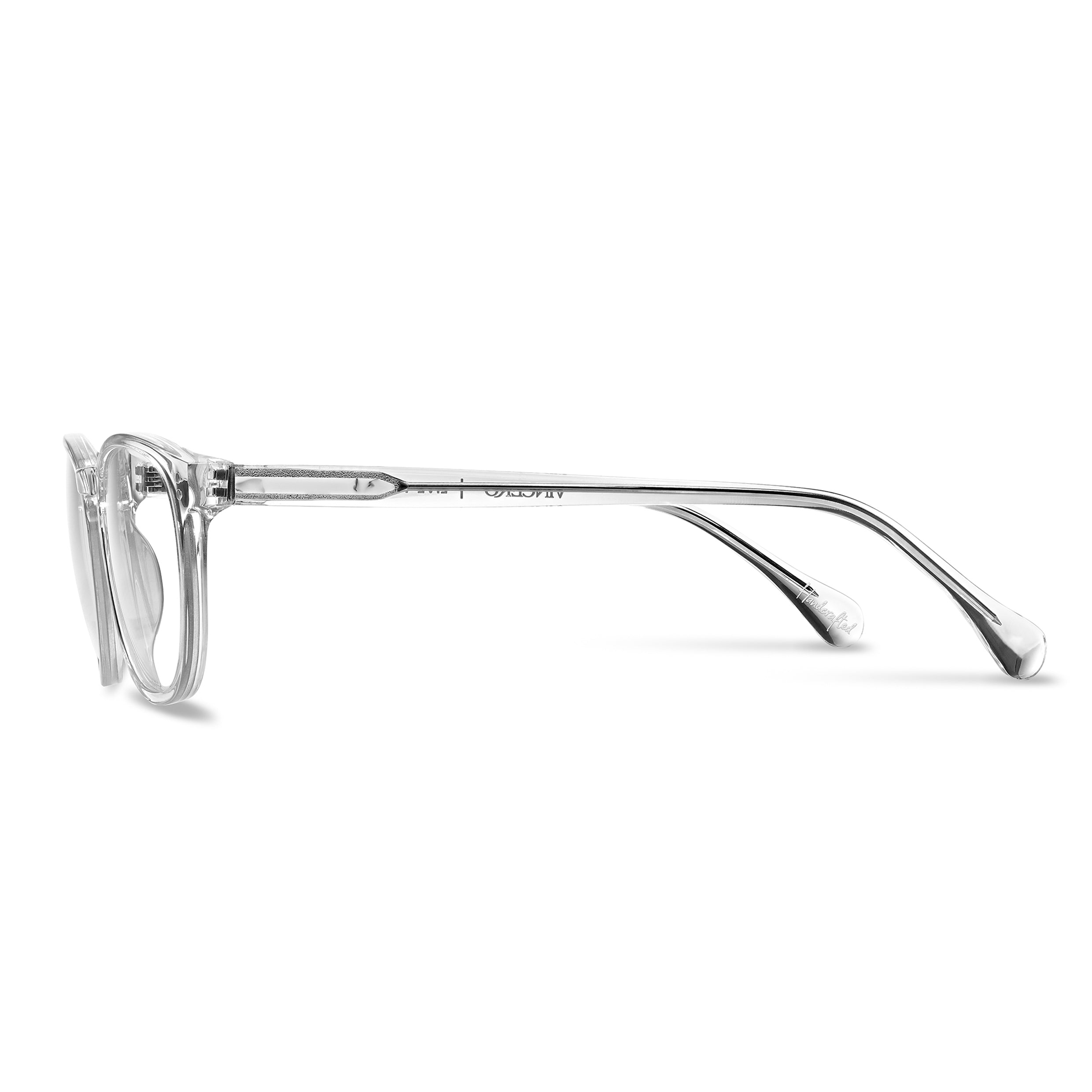 District Blue Light Glasses - Crystal Round Frames