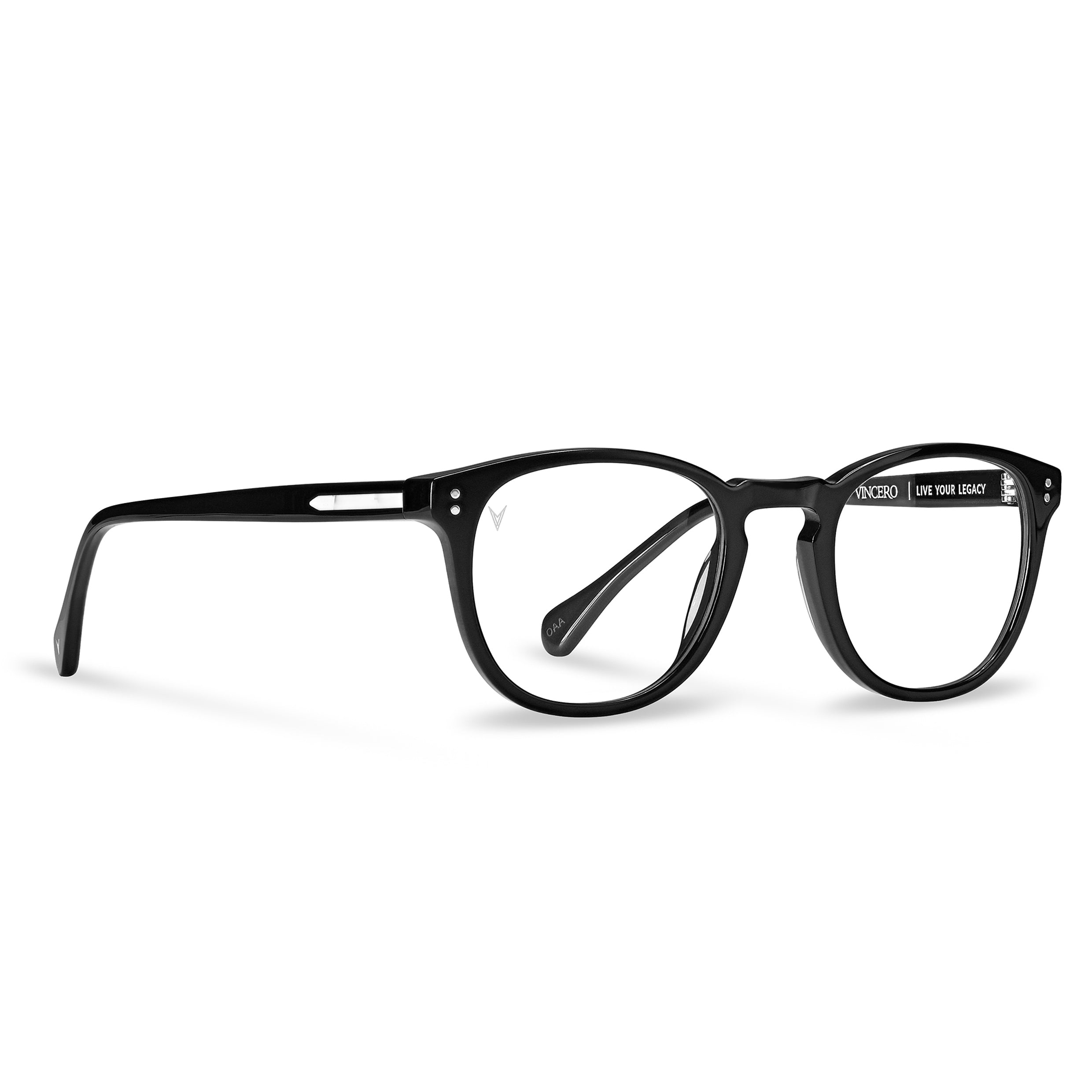 District Blue Light Glasses - Jet Black Round Frames