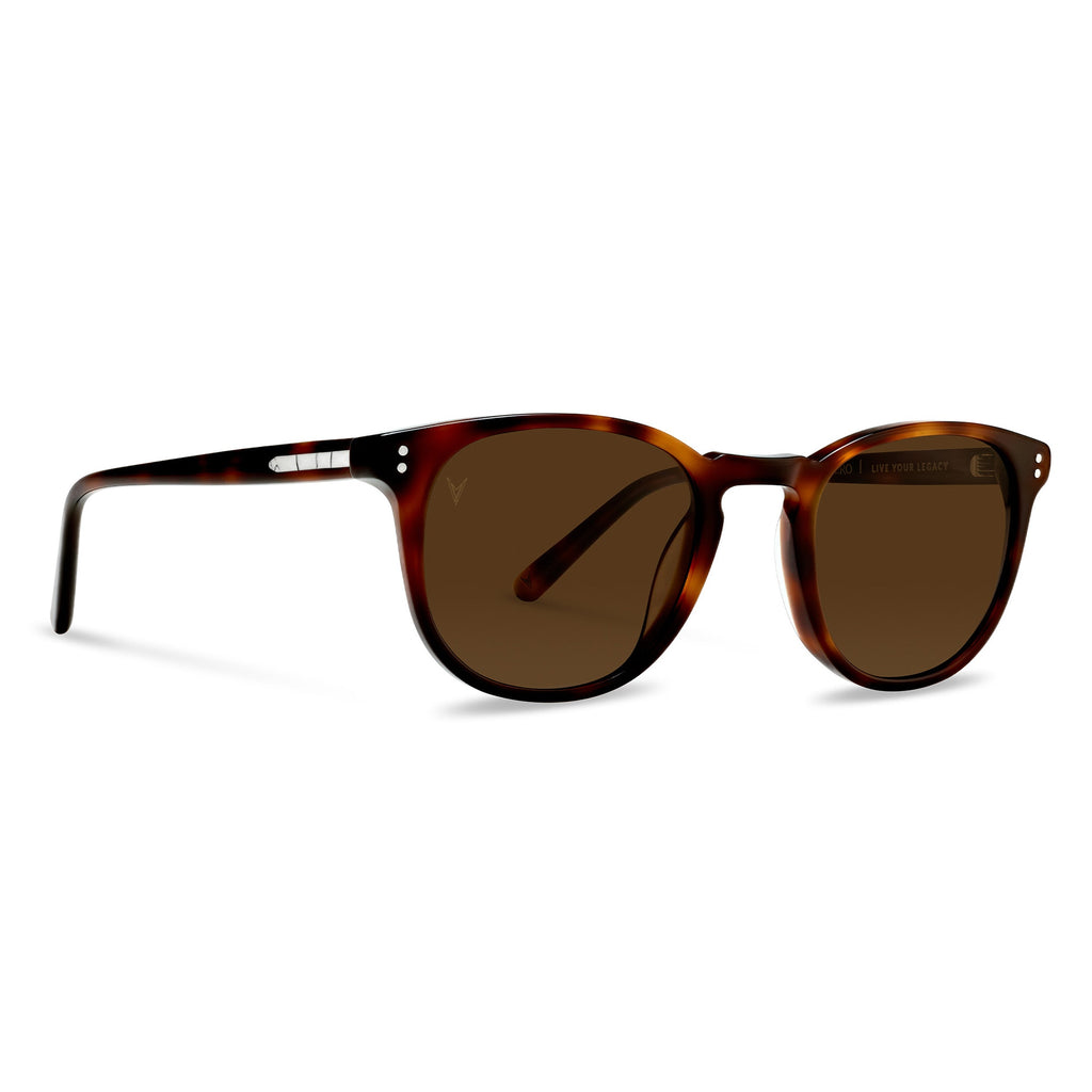 The District II Round Sunglasses in Rye Tort