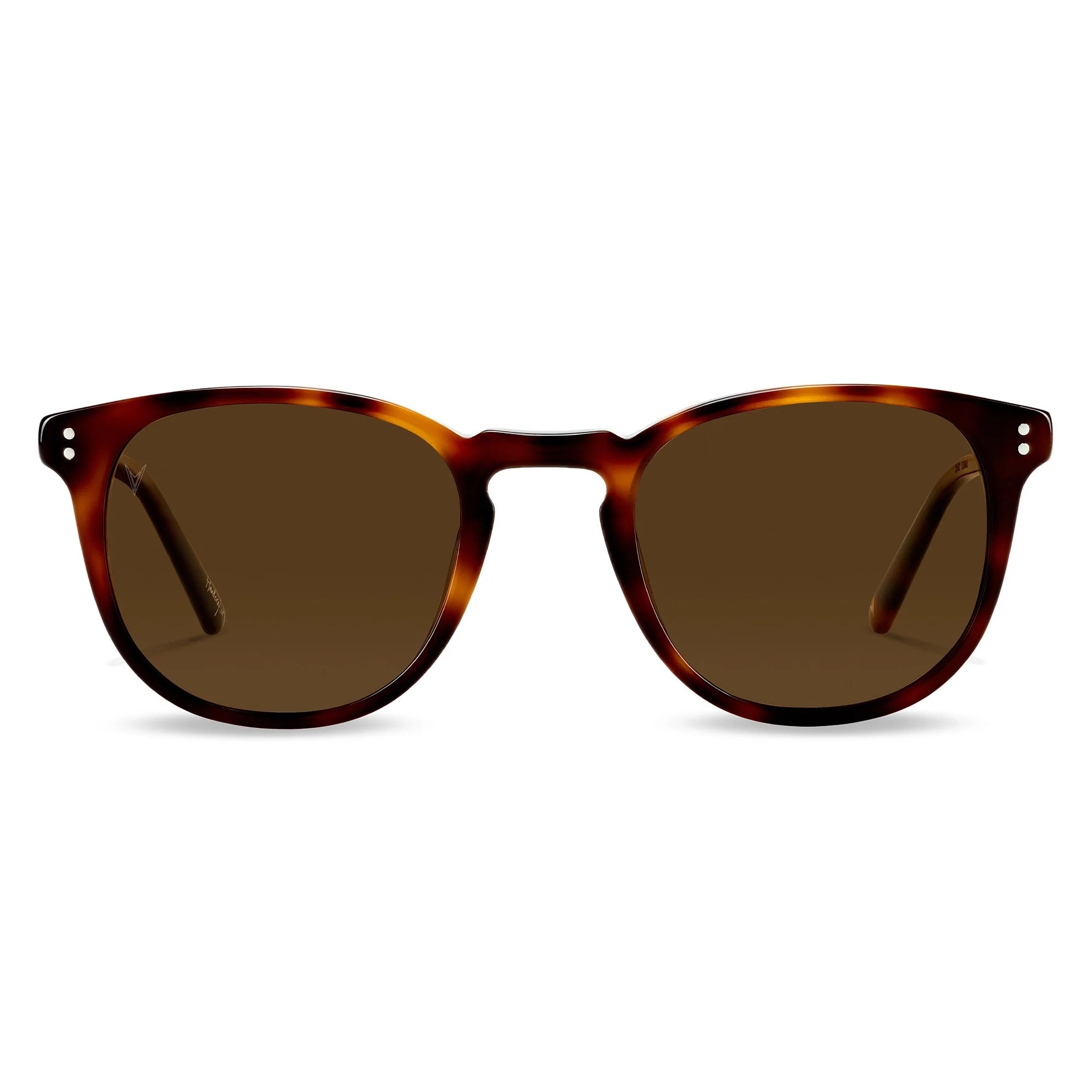 The District II round sunglasses in Rye Tort pattern