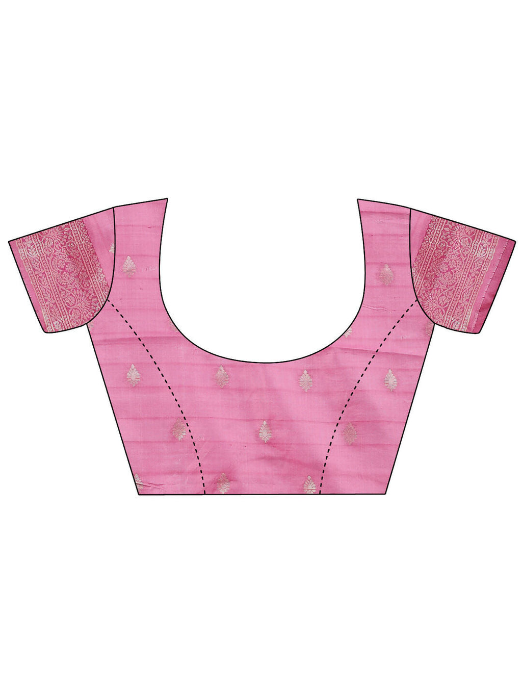 Sajni Pink Linen Cotton Saree with Matching Blouse Piece