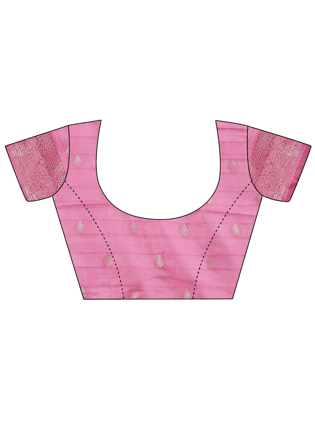 Sajni Pink Linen Cotton Saree with Matching Blouse Piece