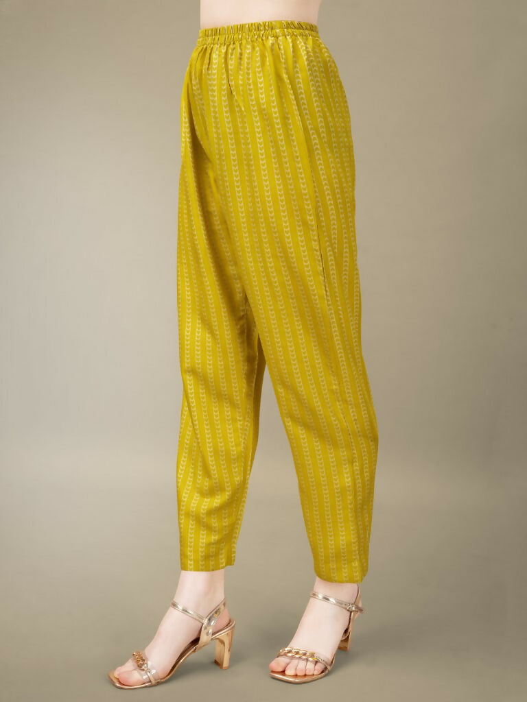 Yellow Rayon Straight Kurta Set with Embroidery and Sequence Work