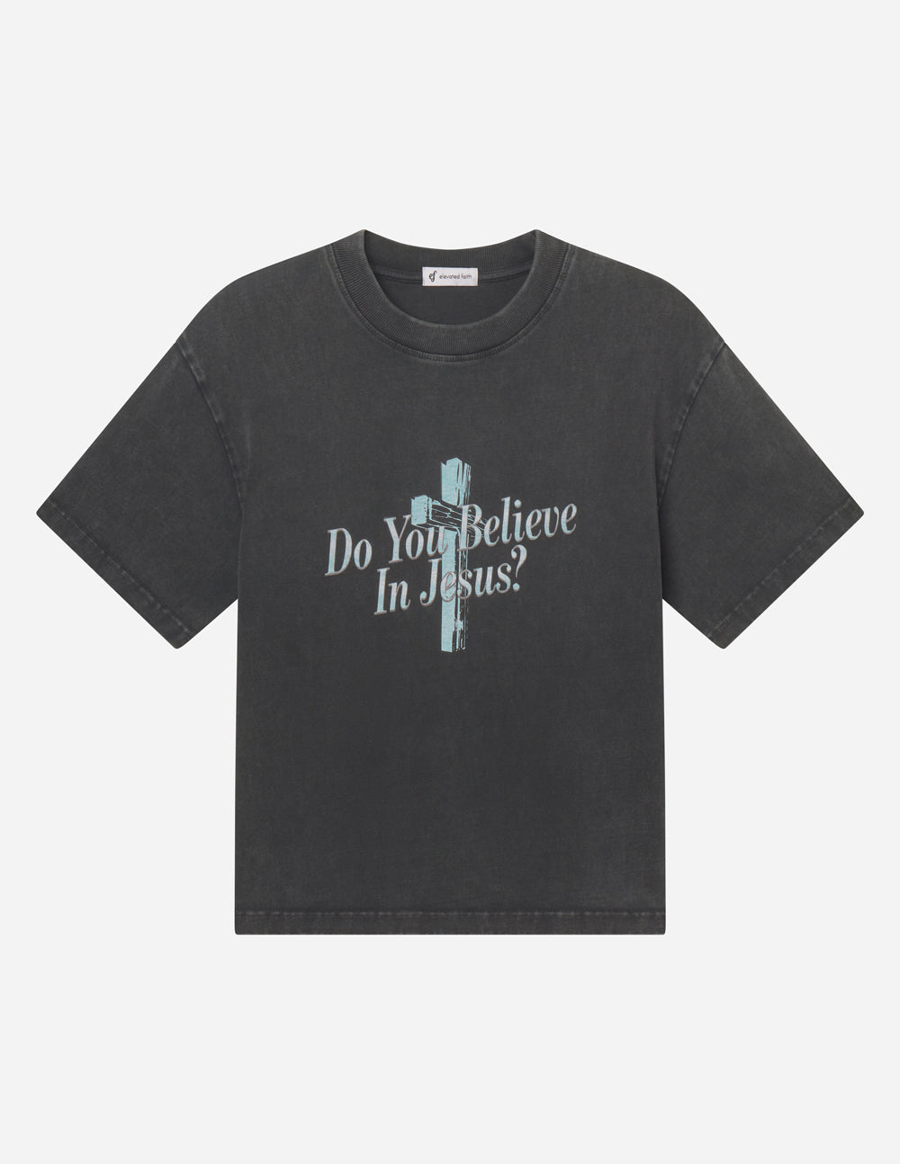 Heavyweight Do You Believe in Jesus Boxy Fit Graphic T-Shirt