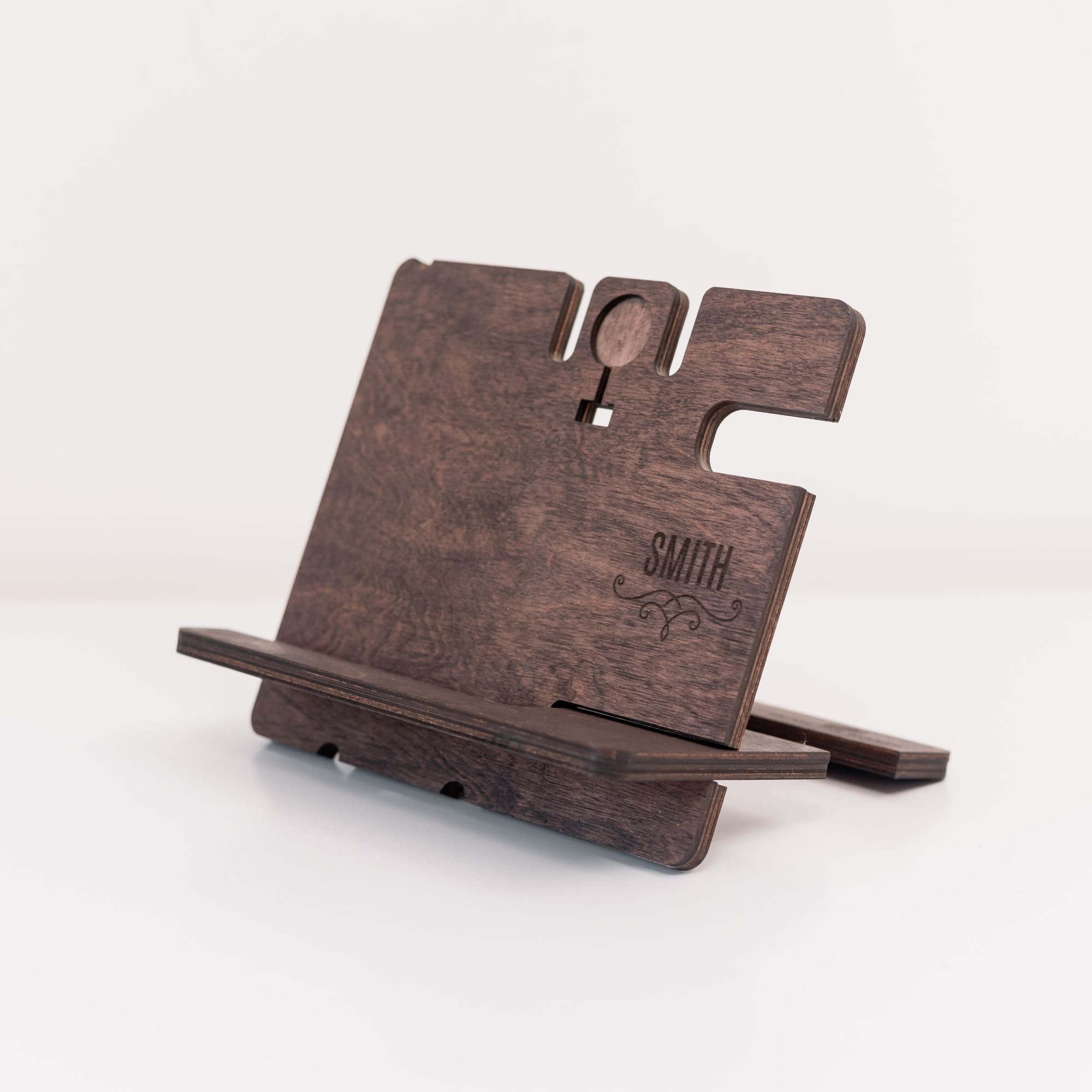 Wooden Phone Docking Station - Personalized Organizer for Men