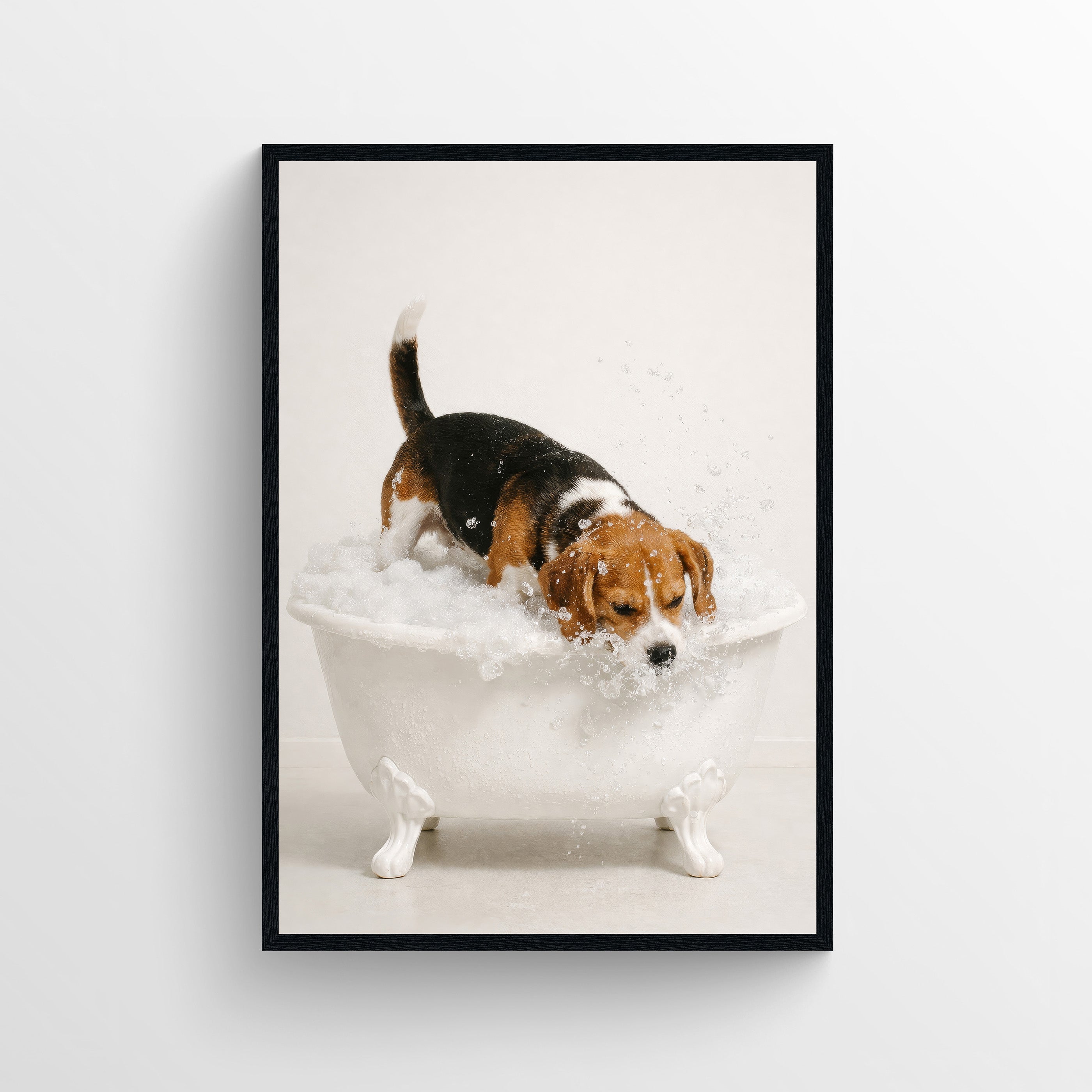 Dog - Beagle Animal Bathroom Tub Poster