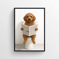 Dog - Cavapoo Animal Bathroom Toilet Poster