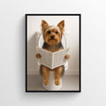 Dog - Yorkshire Terrier Animal Bathroom Toilet Poster