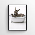 Donkey Animal Bathroom Tub Poster