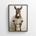 Donkey Animal Bathroom Toilet Poster