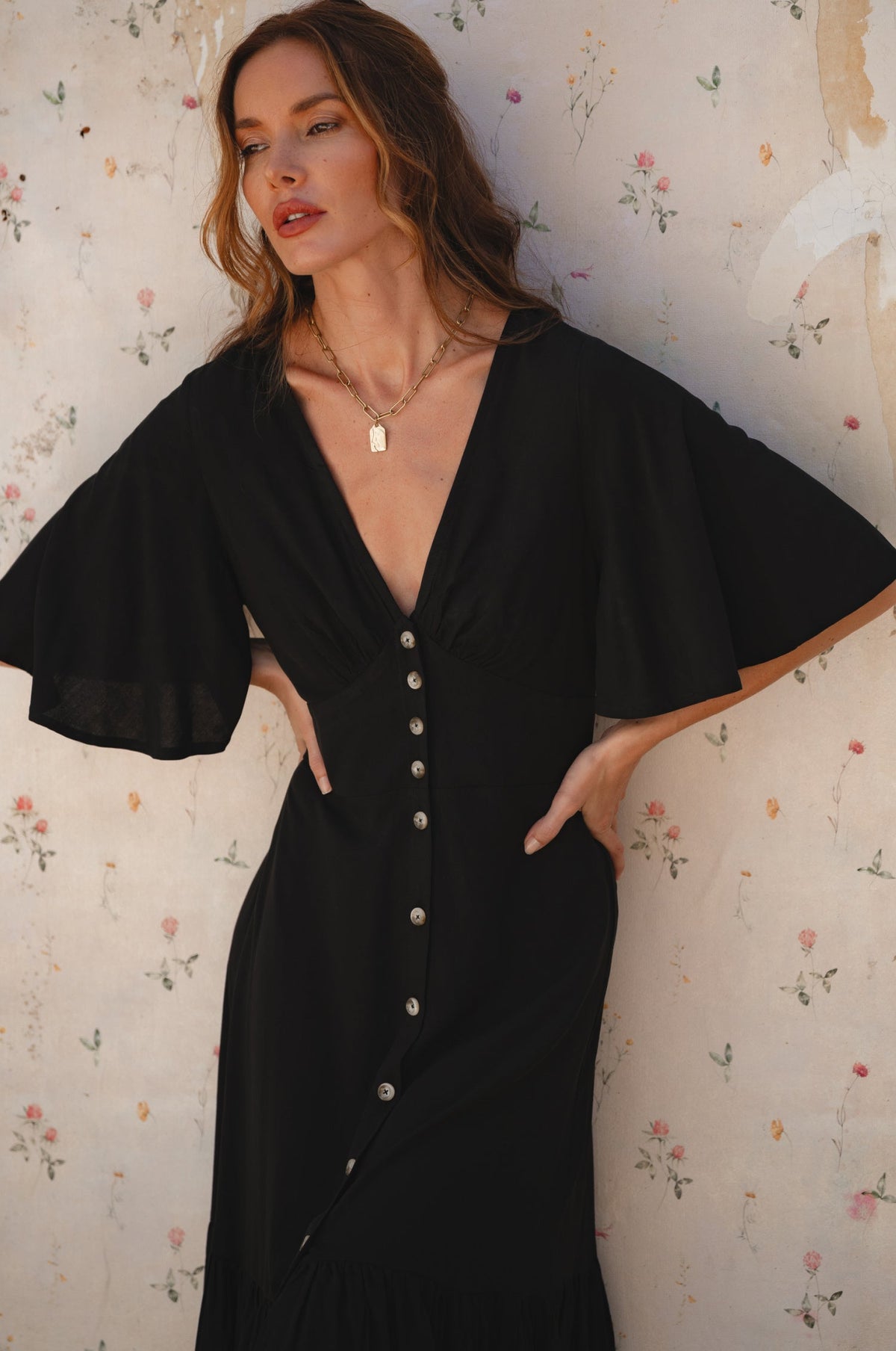 Donna Button Down Midi Dress (Sale)