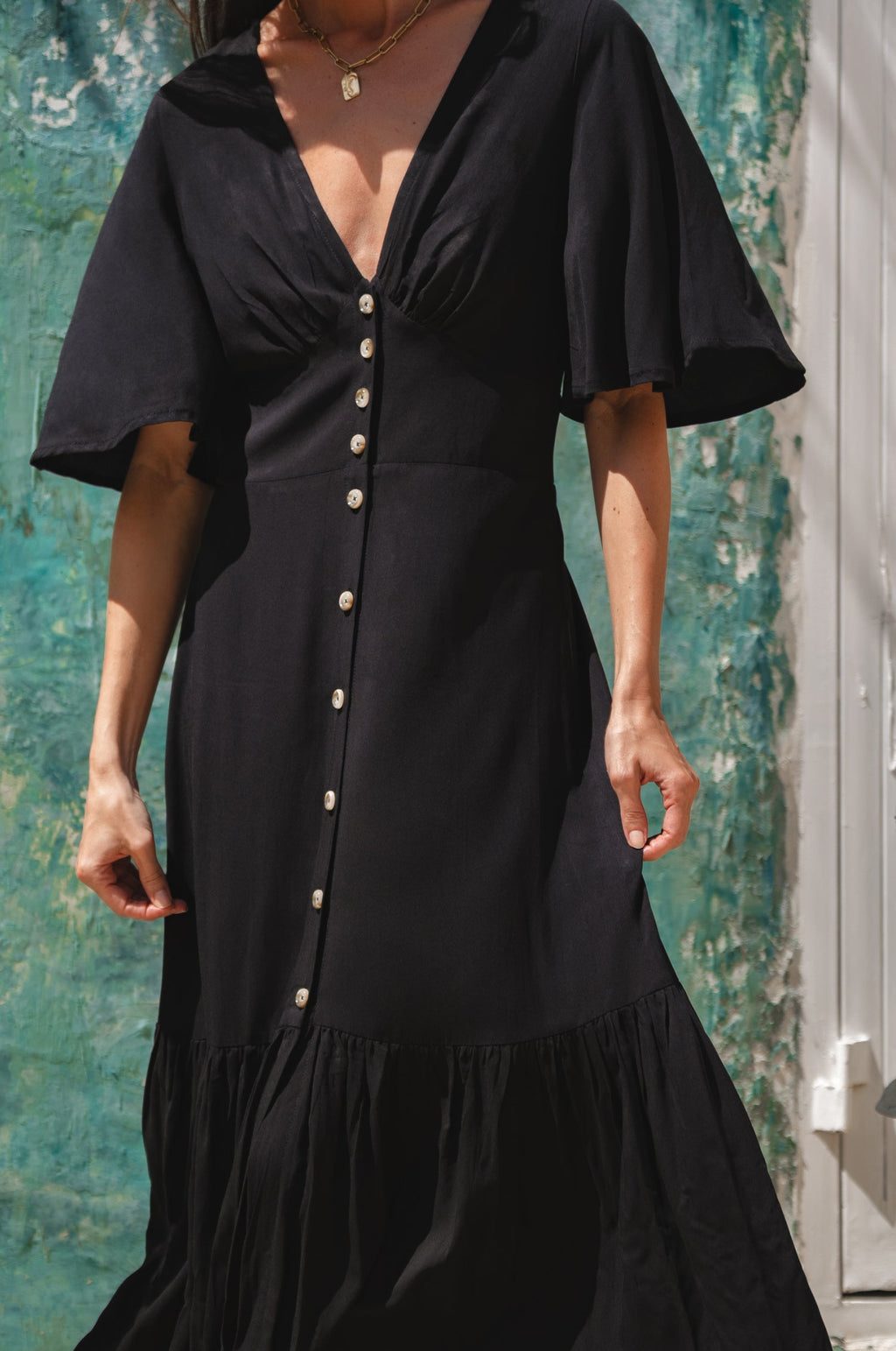 Donna Button Down Midi Dress (Sale)
