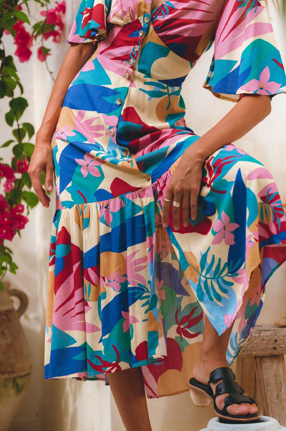 Donna Button Down Midi Dress (Sale)