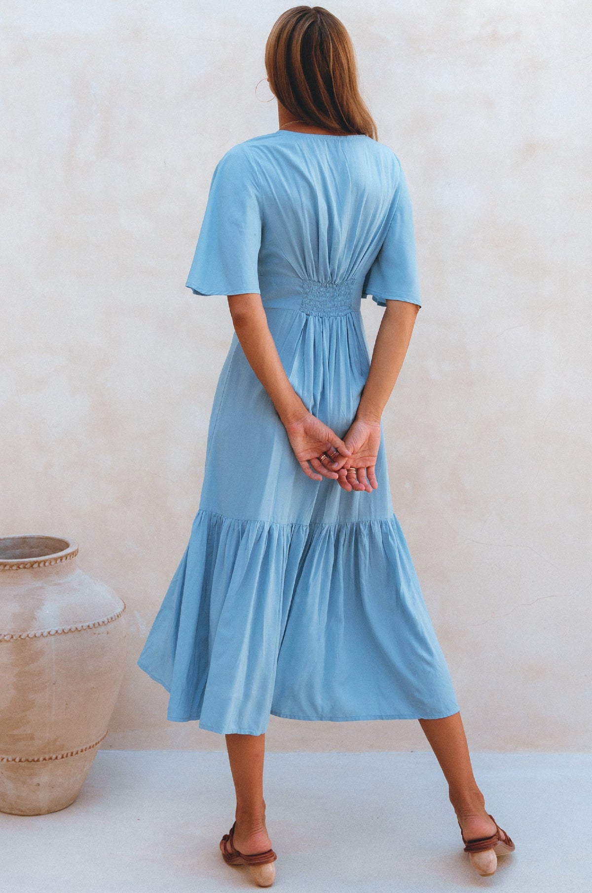 Donna Button Down Midi Dress (Sale)