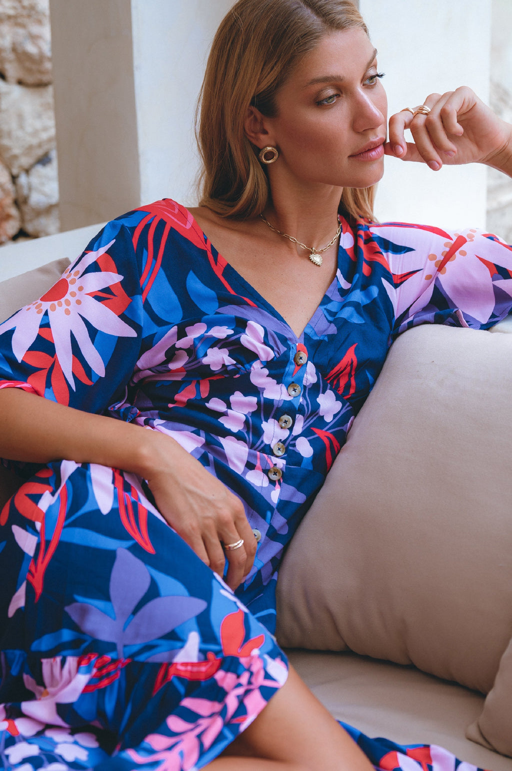 Donna Button Down Midi Dress (Sale)