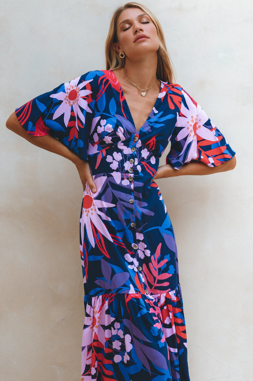 Donna Button Down Midi Dress (Sale)