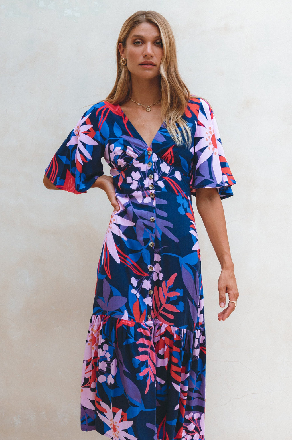 Donna Button Down Midi Dress (Sale)