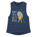 Girls casual graphic tank top with modern elongated armholes and curved hem
