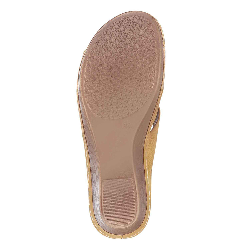 Dorty Yellow Wedge Sandals