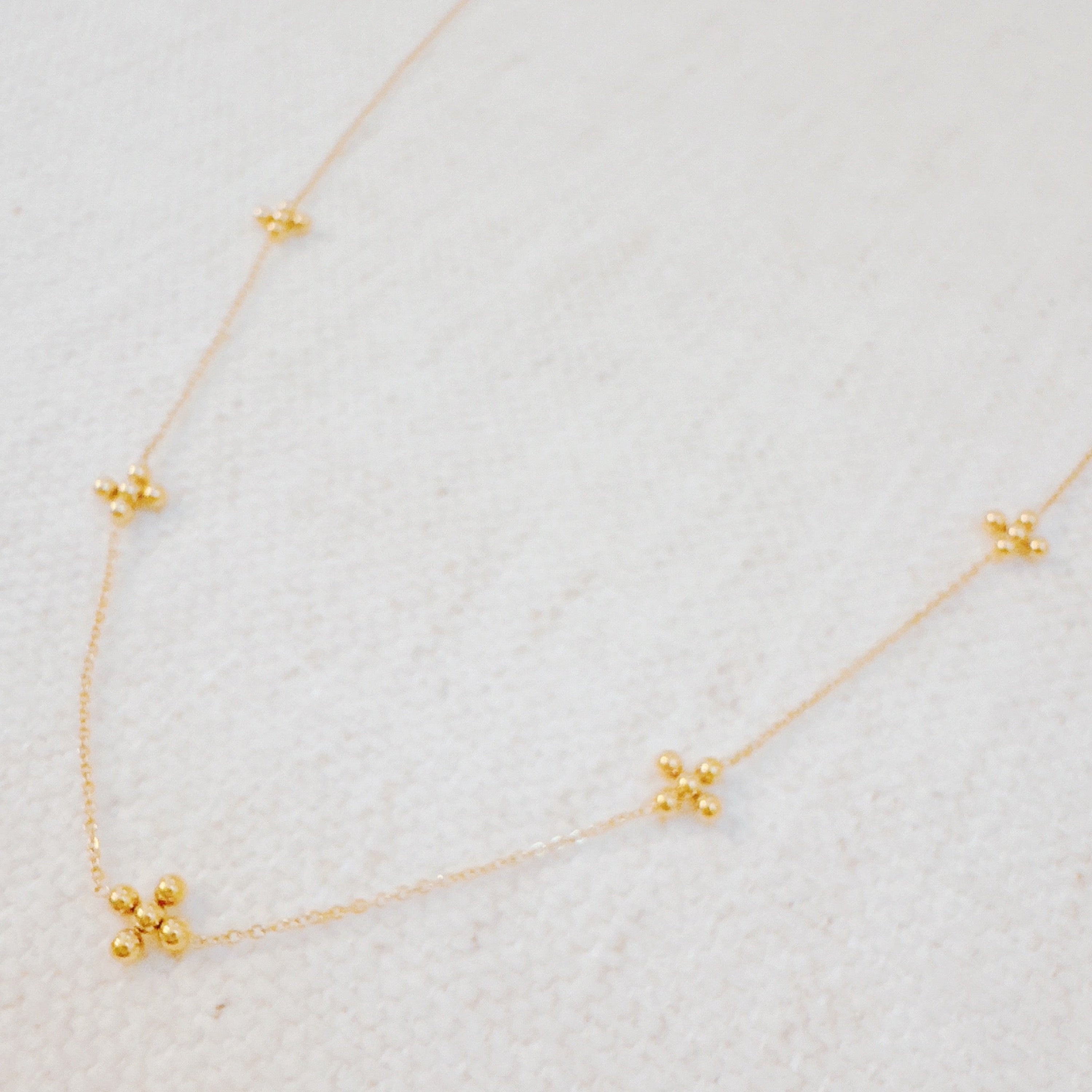 Dot Dot Golden Cross Necklace