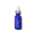 Dr. Dennis Gross B3Adaptive SuperFoods Stress Rescue Super Serum in a cobalt blue glass bottle with silver cap.