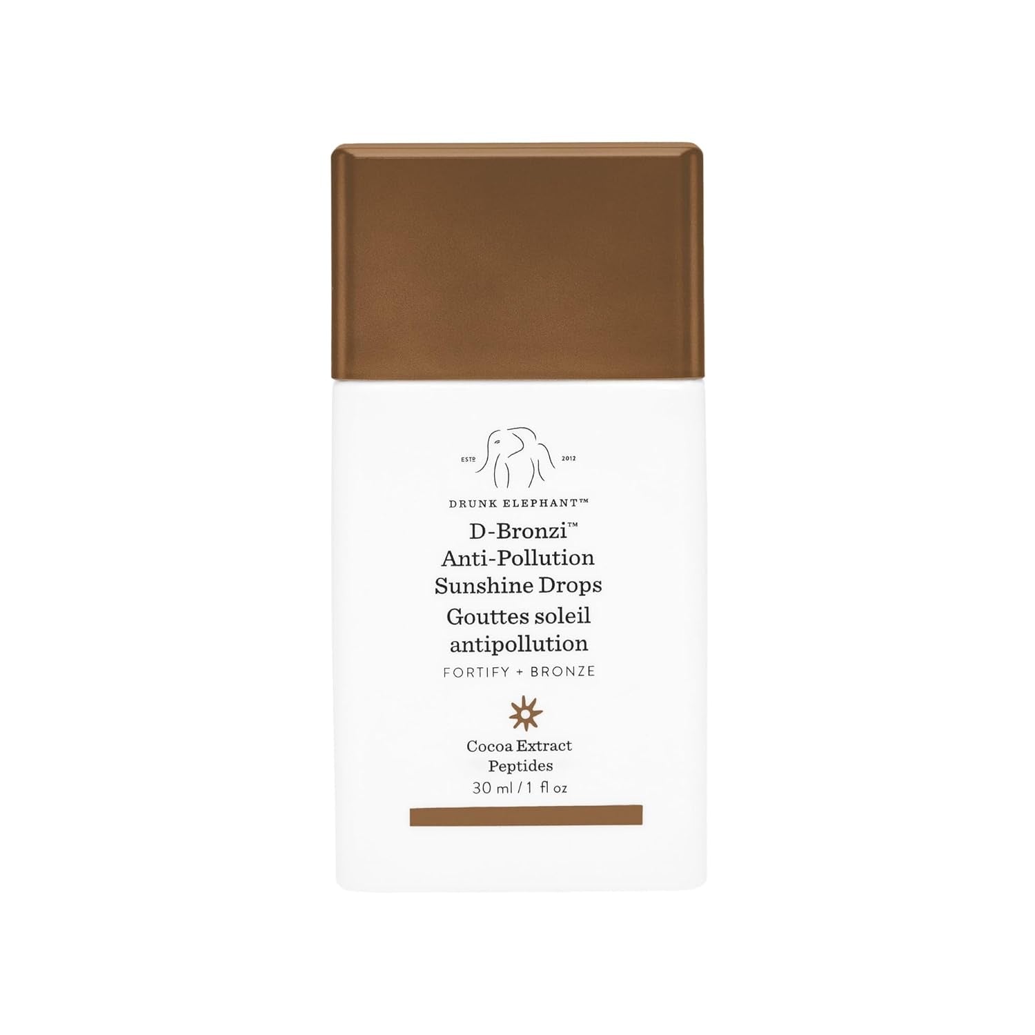 Drunk Elephant D-Bronzi Anti-Pollution Sunshine Drops serum bottle 30mL
