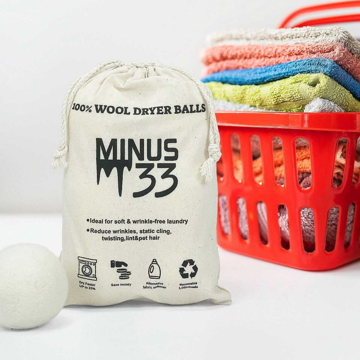 Eco-Friendly 100% Wool Dryer Balls (6 Pack) for Laundry Efficiency