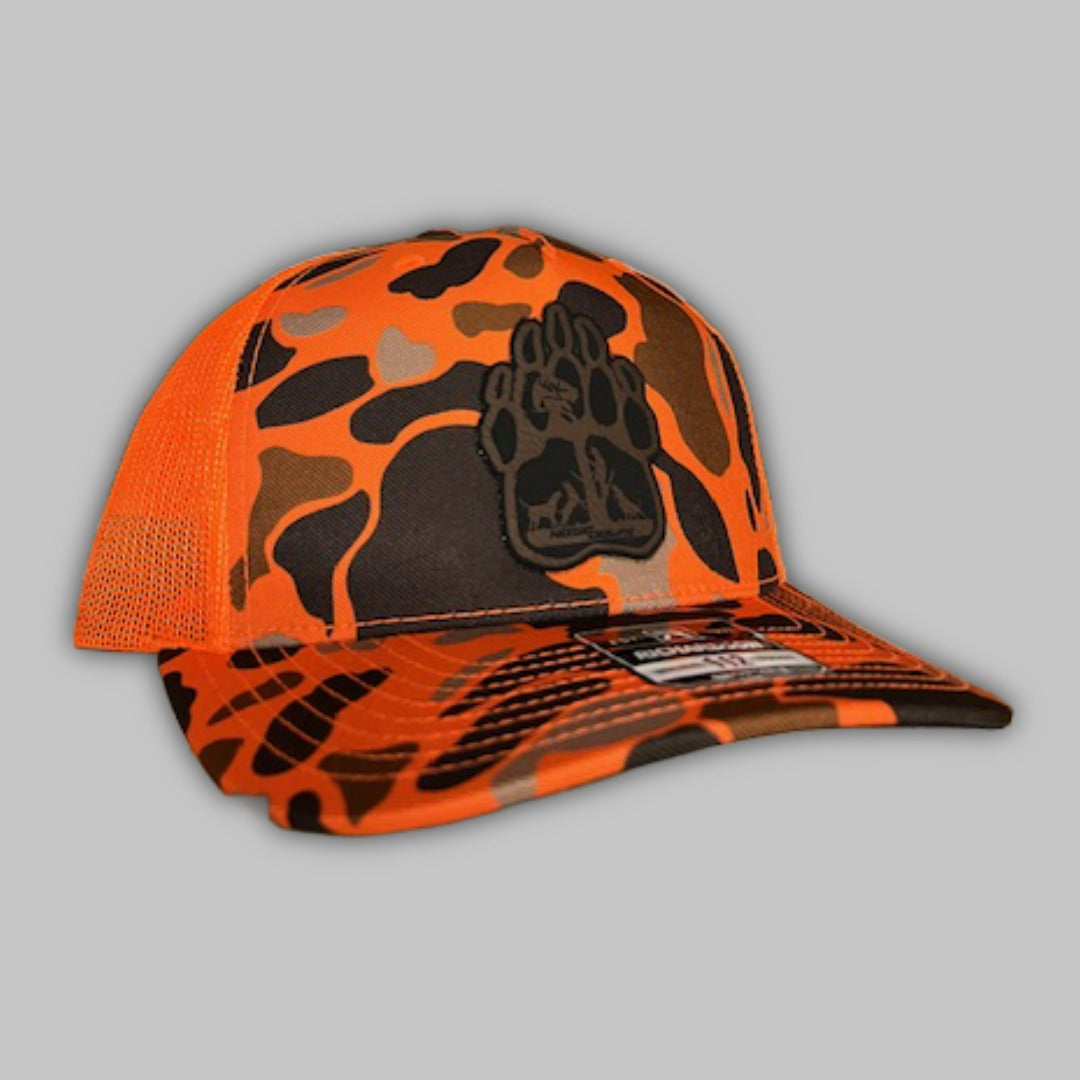 Bear Dogs Treed Trucker Hat - Adjustable Snapback Mesh Cap