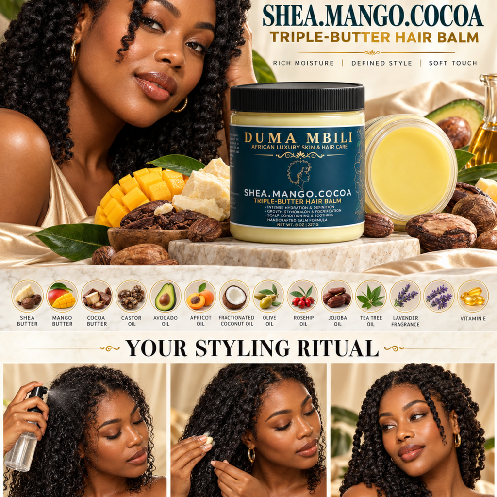 Duma Mbili Shea • Mango • Cocoa Triple-Butter Hair Balm