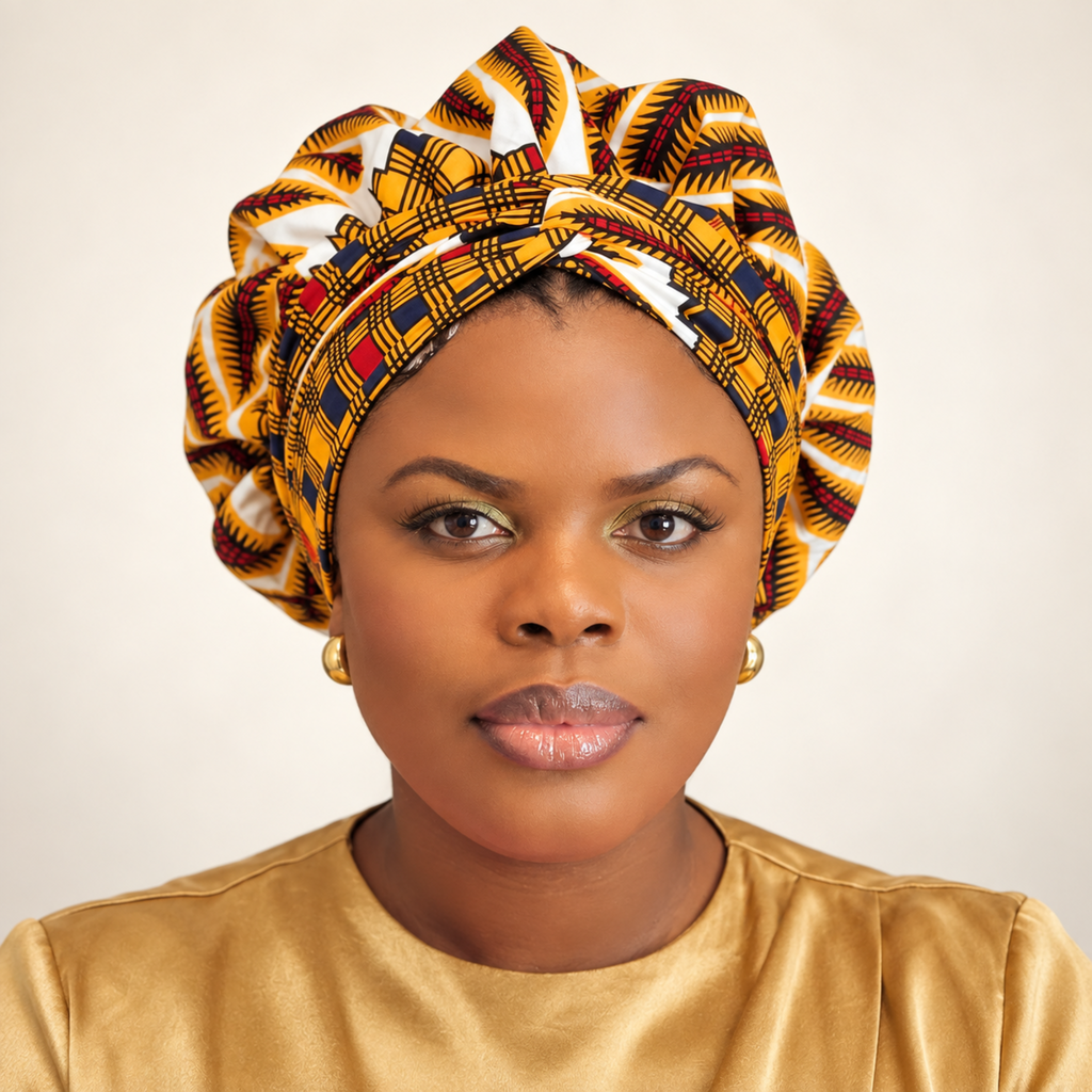 Duma Mbili African Print Bonnet wrap
