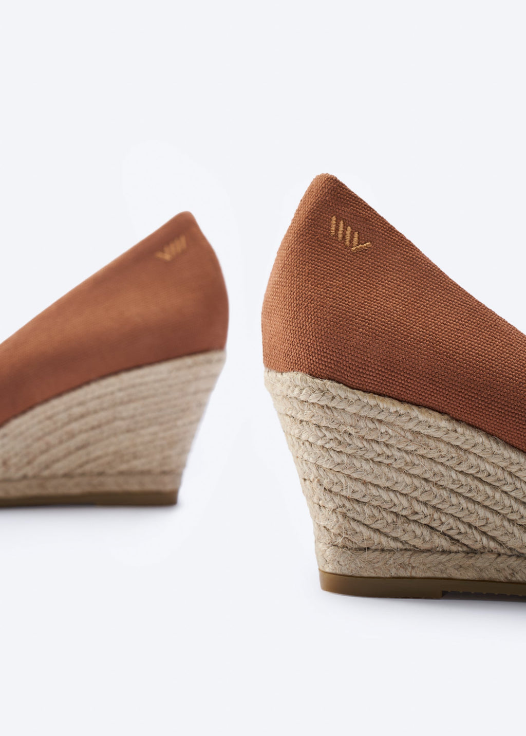 Roses Canvas U Cut Espadrille Wedges