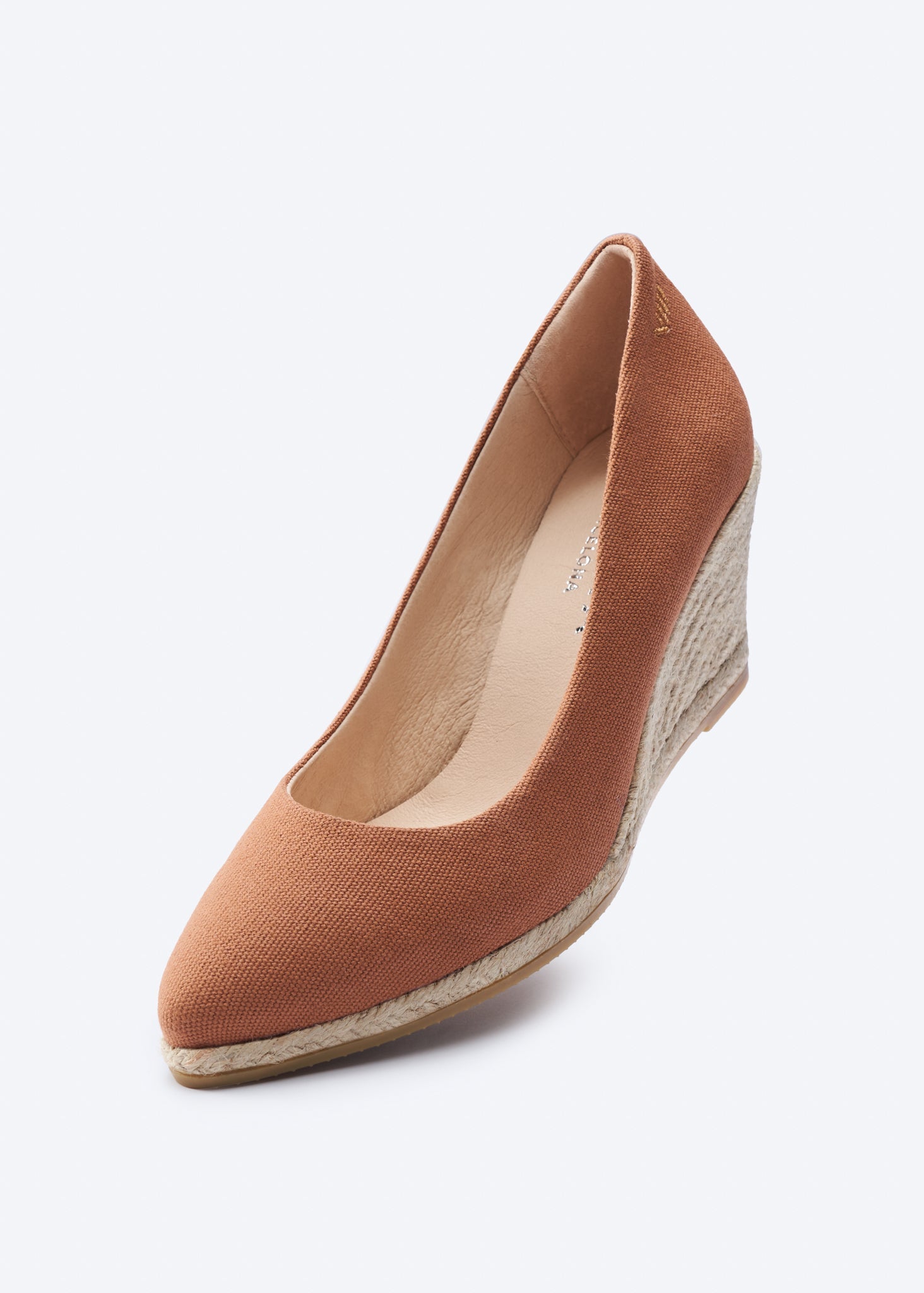 Roses Canvas U Cut Espadrille Wedges