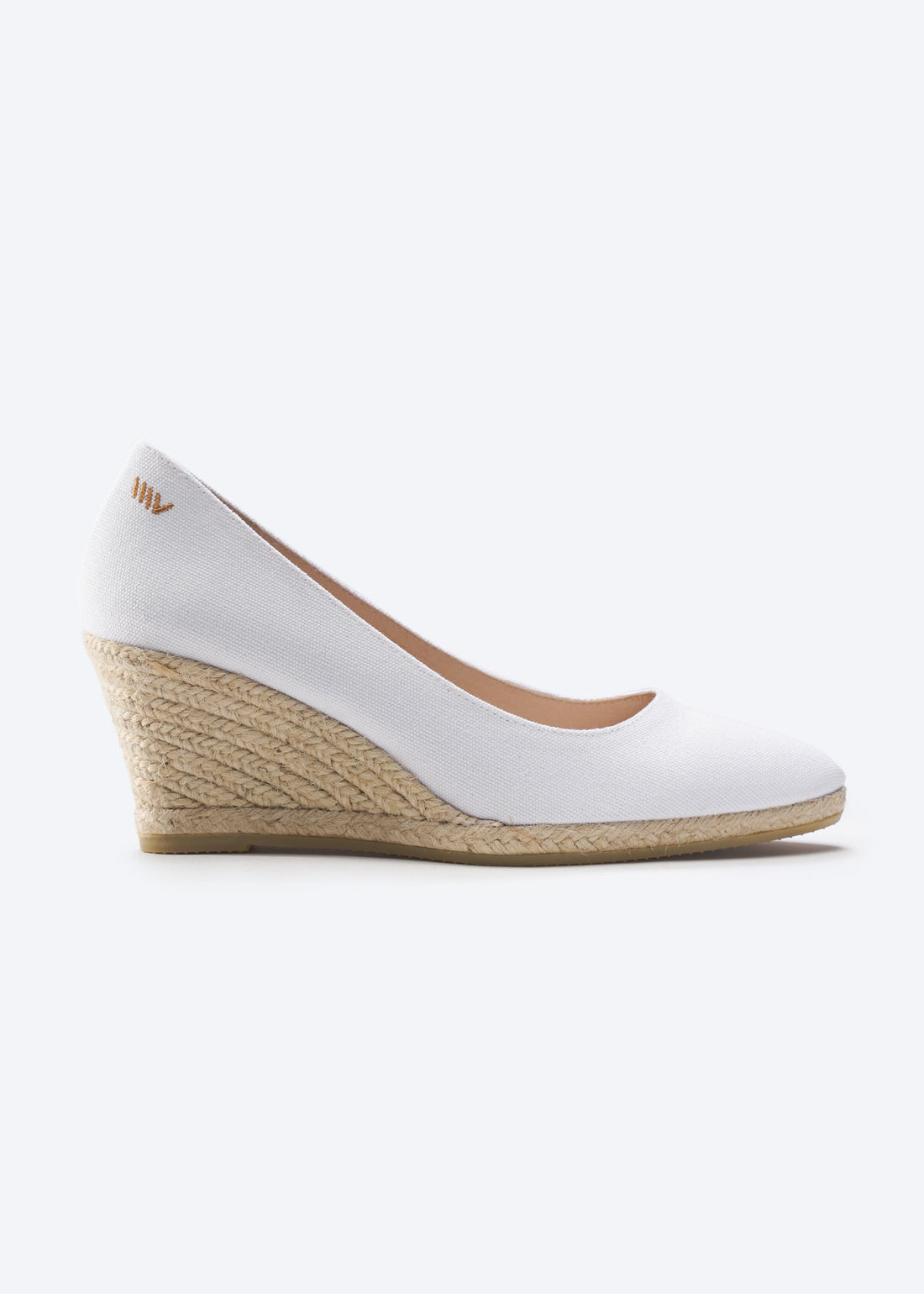 Roses Canvas U Cut Espadrille Wedges