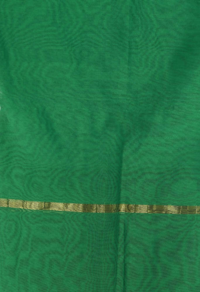 Green Banarsi Chanderi Dupatta with Piping Accent