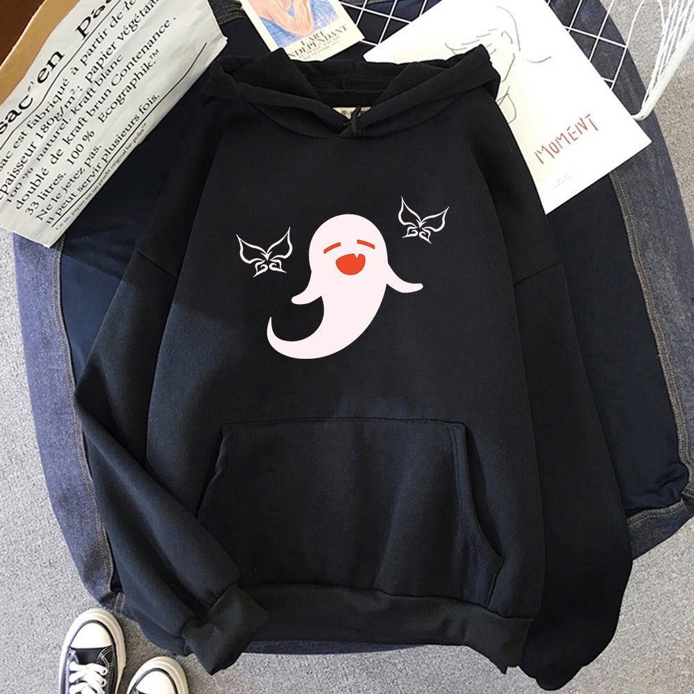 Women's Hu Tao Anime Graphic Hoodie - Pink & White Harajuku Style - Image 11