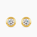 Kerry 2ct CZ 14k Gold Stud Earrings