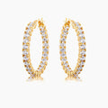 18k Gold Plated Eternity Hoop Earrings