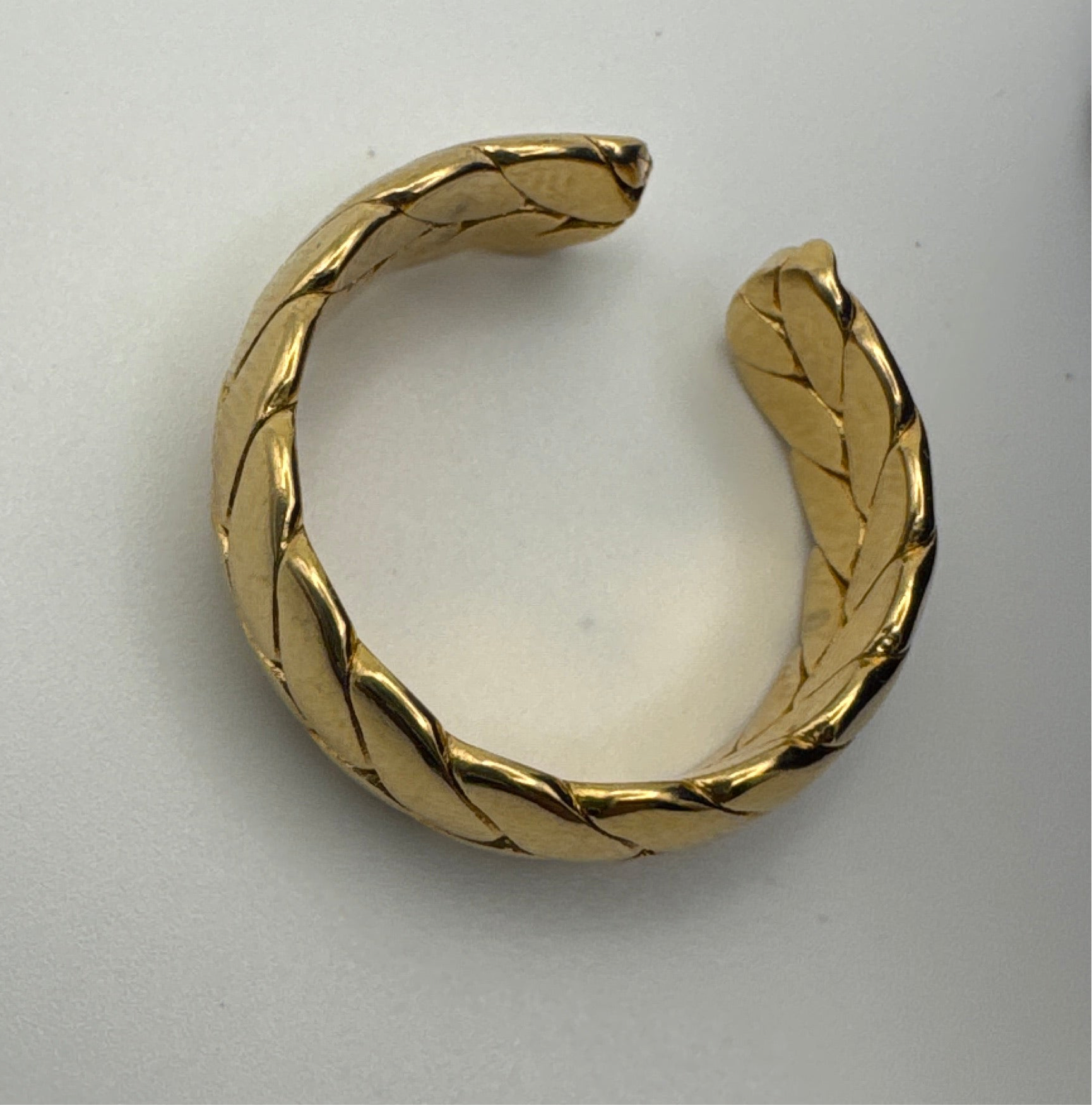 Hypoallergenic Gold Played Cuban Ring - Nickel Free Stainless Steel Jewelry for Sensitive Skin