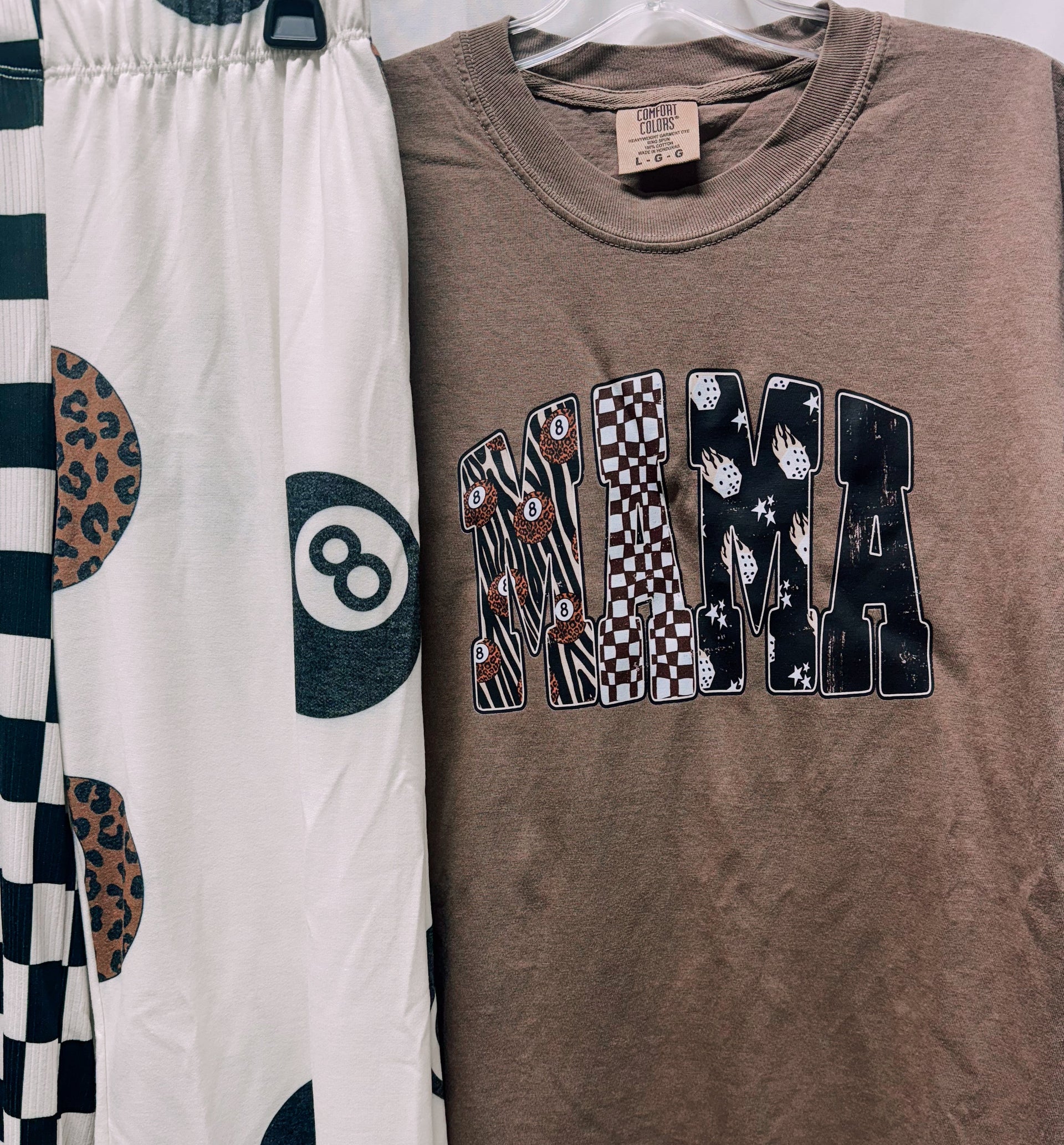 Flame Dice Neutral Mama – Espresso Comfort Colors Tee