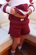 Child Terry Shorts | Deep Cranberry