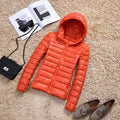 Women's Ultra-Lightweight Slim Fit Hooded Puffer Jacket - Image 6