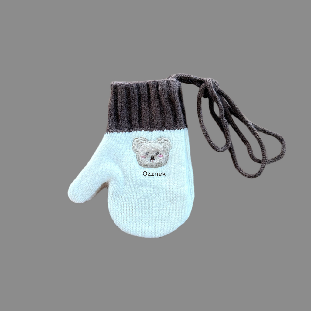 Kids Winter Gloves with String Connector – Warm & Soft