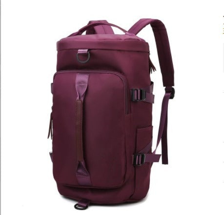 Women's Convertible Gym Duffel Backpack - Pink & Grey Travel Fitness Bag