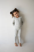 Bamboo Two Piece Pajamas | Foggy Grid