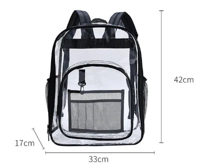 Transparent Large Capacity Waterproof Schoolbag Backpack