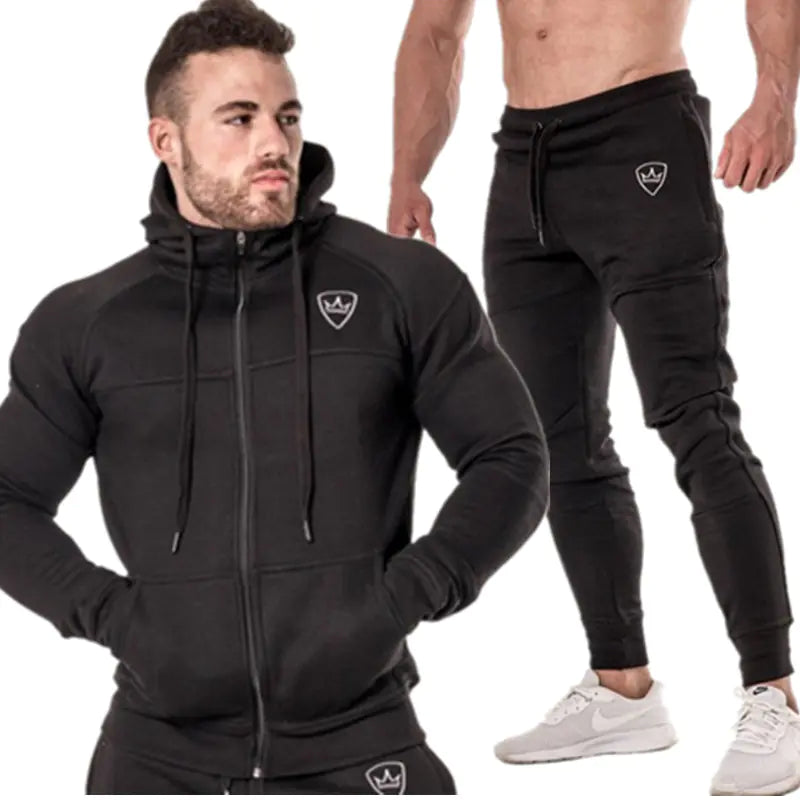 Winter Muscle Brothers Sports Hoodie Set