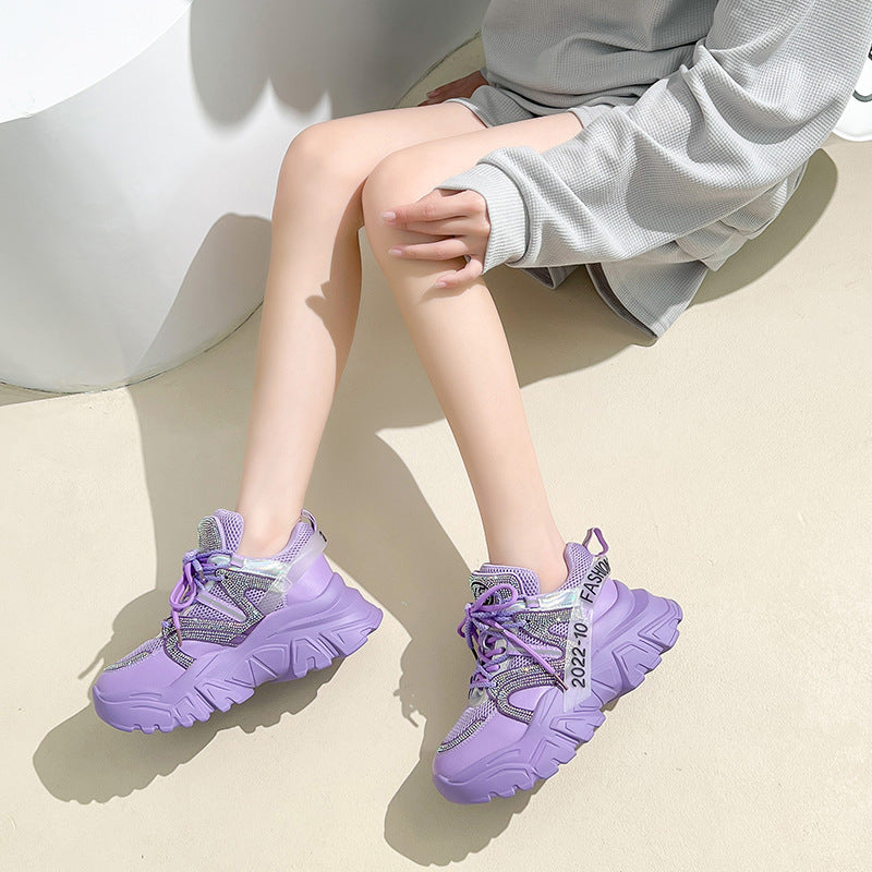 Women's Platform Chunky Sneakers for Harajuku Style & Height - Image 4